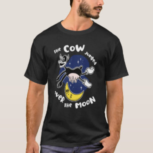 De Koe trok over de motorboys meisjes volwassenen T-shirt