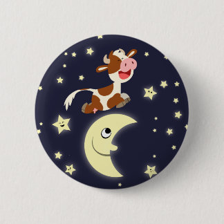 De Koe van de cartoon trok over de Mon Button badg
