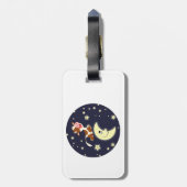 De Koe van de cartoon trok over het Bagagelabel va (Achterkant verticaal)