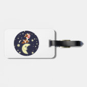 De Koe van de cartoon trok over het Bagagelabel va (Achterkant horizontaal)