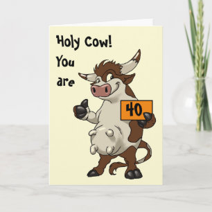 De Koe van de hulst u is Grappige Verjaardag 40 Kaart