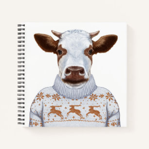 De Koe van de Sweater van Kerstmis Notitieboek
