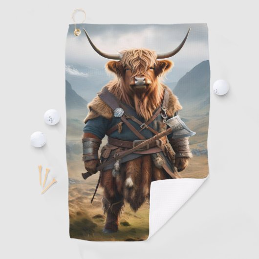 De Koe van de Viking Highland, Golfhanddoek (Insitu)