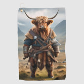De Koe van de Viking Highland, Golfhanddoek (Voorkant)