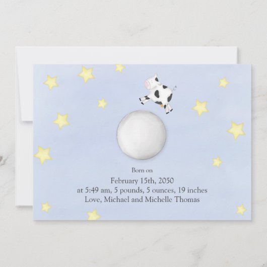 De Koe van het collage Cute van de Foto springt ov Aankondiging (Achterkant)