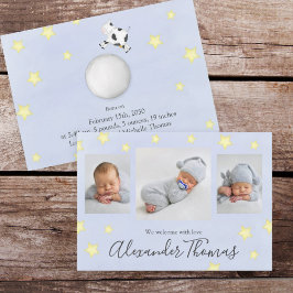 De Koe van het collage Cute van de Foto springt ov Aankondiging