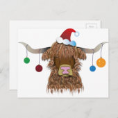 De Koe van Kerstmis Feestdagenkaart (Voorkant / Achterkant)