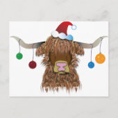 De Koe van Kerstmis Feestdagenkaart (Voorkant)