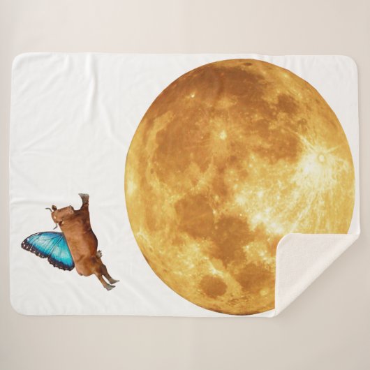 De Koe vloog over de Maan Sherpa Deken (Voorkant (horizontaal))