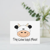 De Koe zegt Moo Briefkaart (Staand voorkant)