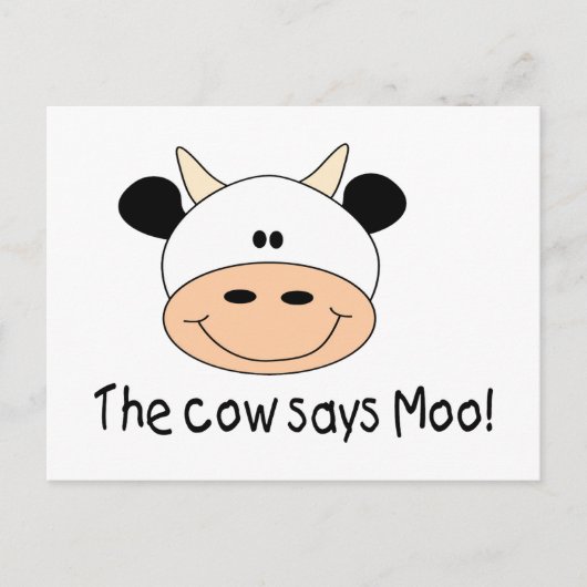 De Koe zegt Moo Briefkaart (Voorkant)