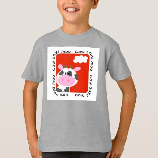 De koe zegt Moo T-shirt (Voorkant)