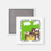 De koe zegt Moo T-shirts en Giften Magneet (Voorkant / Achterkant)
