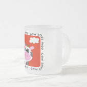 De koe zegt Moo T-shirts en Giften Matglas Koffiemok (Voorkant rechts)