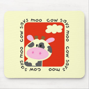 De koe zegt Moo T-shirts en Giften Muismat