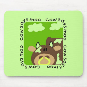 De koe zegt Moo T-shirts en Giften Muismat