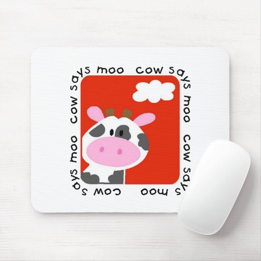 De koe zegt Moo T-shirts en Giften Muismat (Met muis)