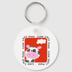 De koe zegt Moo T-shirts en Giften Sleutelhanger