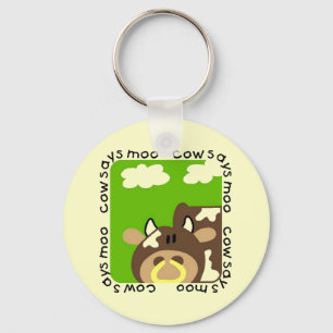 De koe zegt Moo T-shirts en Giften Sleutelhanger
