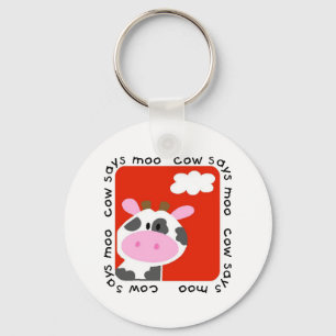 De koe zegt Moo T-shirts en Giften Sleutelhanger