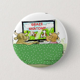 De Koeien Onterechten Grappig Ronde Button 5,7 Cm