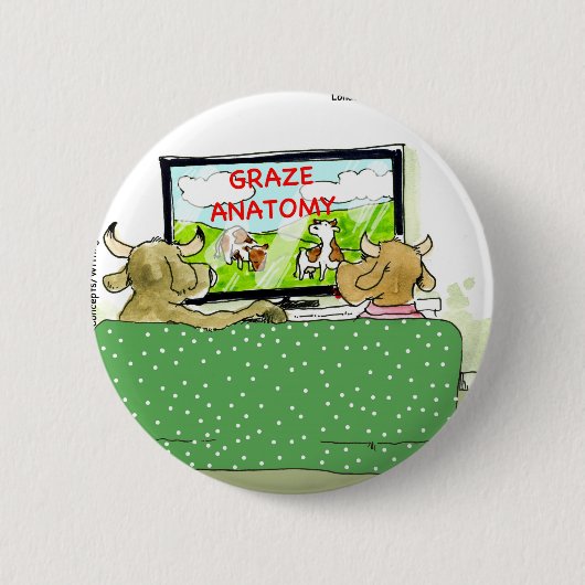 De Koeien Onterechten Grappig Ronde Button 5,7 Cm (Voorkant)