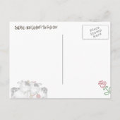 De Koeien van de Wondenweddenschap sparen het Brie Aankondigingskaart (Achterkant)