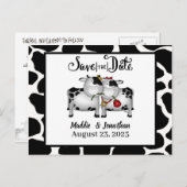 De Koeien van het Thema van het boerderij sparen h Aankondigingskaart (Voorkant / Achterkant)