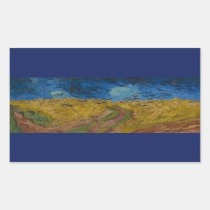 De koeien van Vincent Van Gogh Rechthoekige Sticker