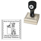 De koekjes die van Kerstmis van de melk van de Rubberstempel (Gestempeld)