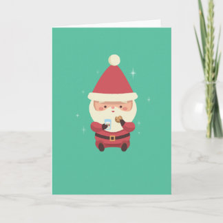 De Koekjes en de Melk van de kerstman Feestdagen Kaart
