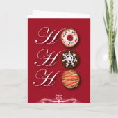 De Koekjes HoHoHo van Kerstmis van de Doughnut van Feestdagen Kaart (Achterkant)