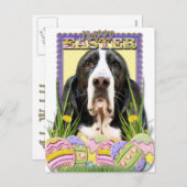 De Koekjes van het Paasei - Basset Hound - Jasmijn Feestdagenkaart (Voorkant / Achterkant)