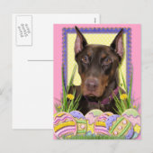 De Koekjes van het Paasei - Doberman Feestdagenkaart (Voorkant / Achterkant)