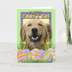 De Koekjes van het Paasei - Golden retriever Feestdagen Kaart