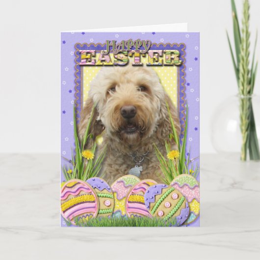 De Koekjes van het Paasei - GoldenDoodle Feestdagen Kaart (Voorkant)