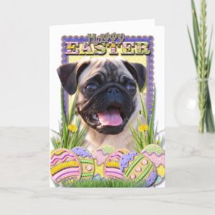 De Koekjes van het Paasei - Pug Feestdagen Kaart