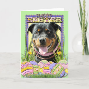 De Koekjes van het Paasei - Rottweiler Feestdagen Kaart