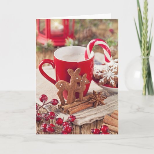 De Koekjes van het Rendier van de peperkoek Feestdagen Kaart (Voorkant)