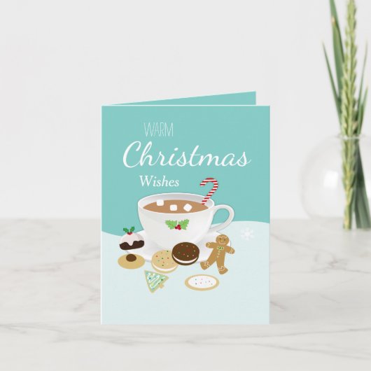 De koekjes van Kerstmis en hete chocoladevakantie Feestdagen Kaart (Voorkant)