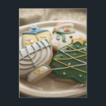 De koekjes van Kerstmis en van de Chanoeka op Feestdagenkaart<br><div class="desc">AssetID: 200486001-001/{Thomas Northcut}/de koekjes van Kerstmis en van de Chanoeka op bord, </div>