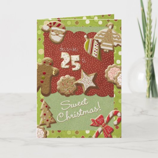 De koekjes van Kerstmis Feestdagen Kaart (Voorkant)