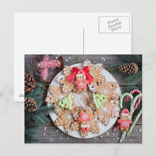 De Koekjes van Kerstmis Feestdagenkaart (Voorkant / Achterkant)