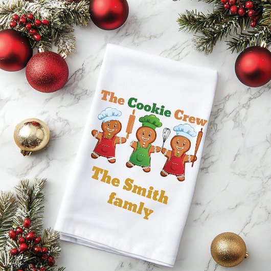 De koekjesbemanning gingerbread  handdoek