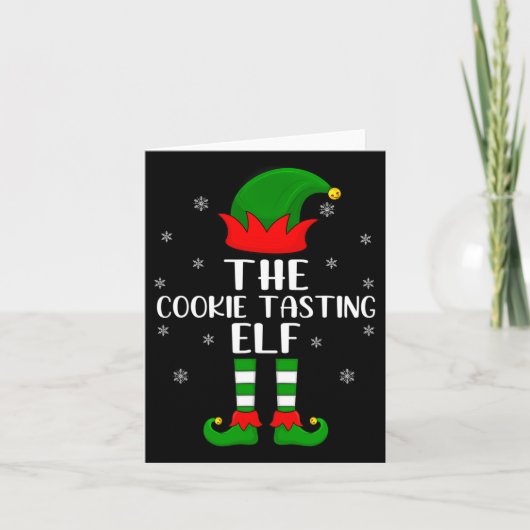 De Koekkerst van Elf Kerstparty het Overeenkomende Kaart (Voorkant)