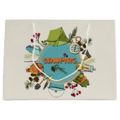 de koele add tekst camping party groot cadeauzakje (Voorkant)