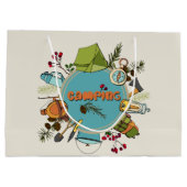 de koele add tekst camping party groot cadeauzakje (Achterkant)