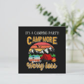 de koele camping partij voegt informatie toe kaart (Staand voorkant)