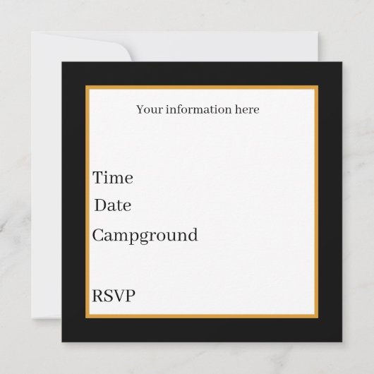 de koele camping partij voegt informatie toe kaart (Achterkant)