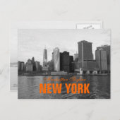 De koele Horizon New York van Manhattan Briefkaart (Voorkant / Achterkant)